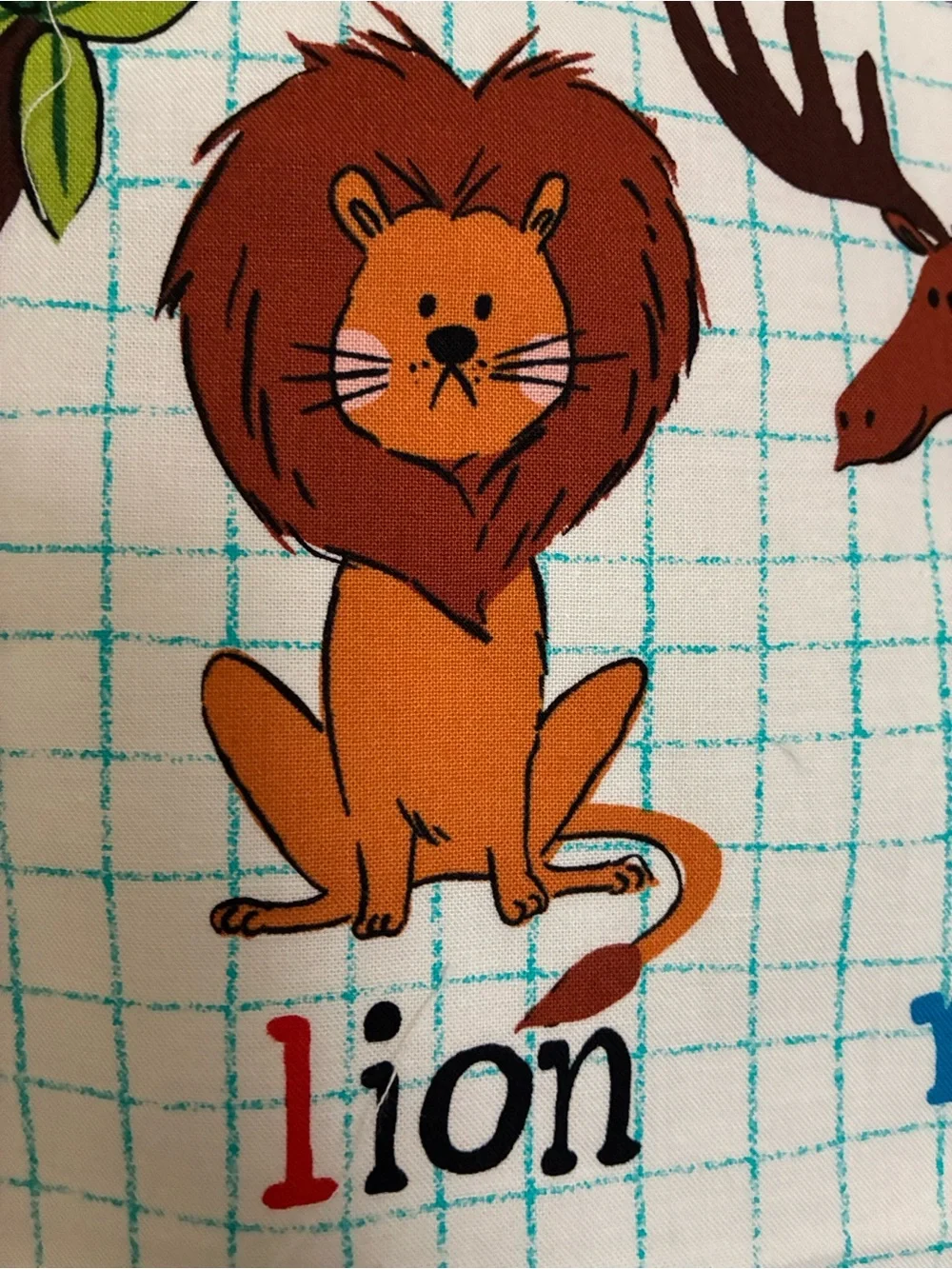 ABC ANIMALS FABRIC CHART